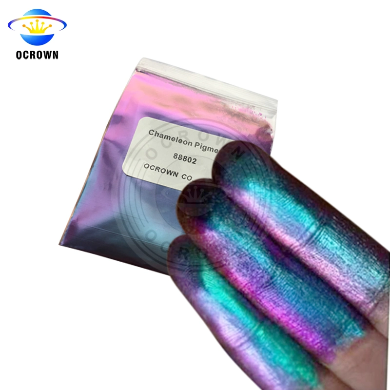 Vente chaude de pigment nacré caméléon changeant de couleur pour les paupières en poudre pigmentée scintillante.