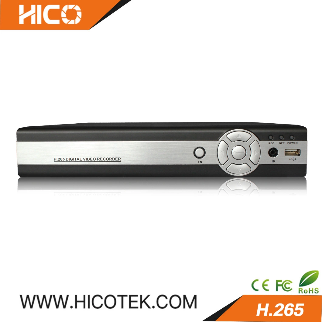 4ch H. 265 أمان في الوقت الحقيقي مسجل فيديو رقمي بدقة 2 ميجابكسل 1080p AHd TVi CVI CVBS IP كاميرا 5 في 1 مسجل فيديو رقمي هجين