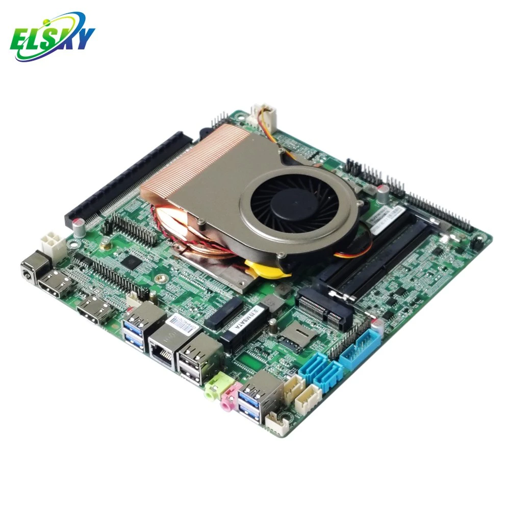 Placa-mãe Mini-ITX fina Elsky 170 * 170 mm Hot Sale com CPU 6 Geração Core Skylake I3-6100h Dual HD_mi e EDP