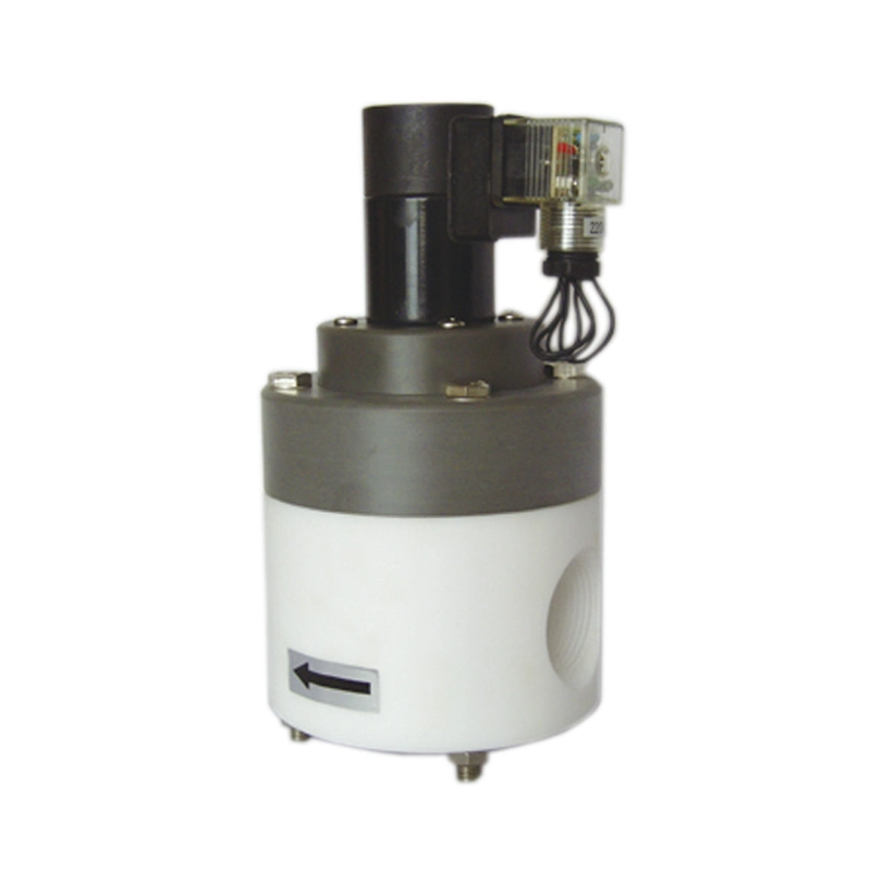 Zcf Series Dn15~50 PTFE Material Thread Connection Aggressive Fluid Nitrogen Solenoid Valve