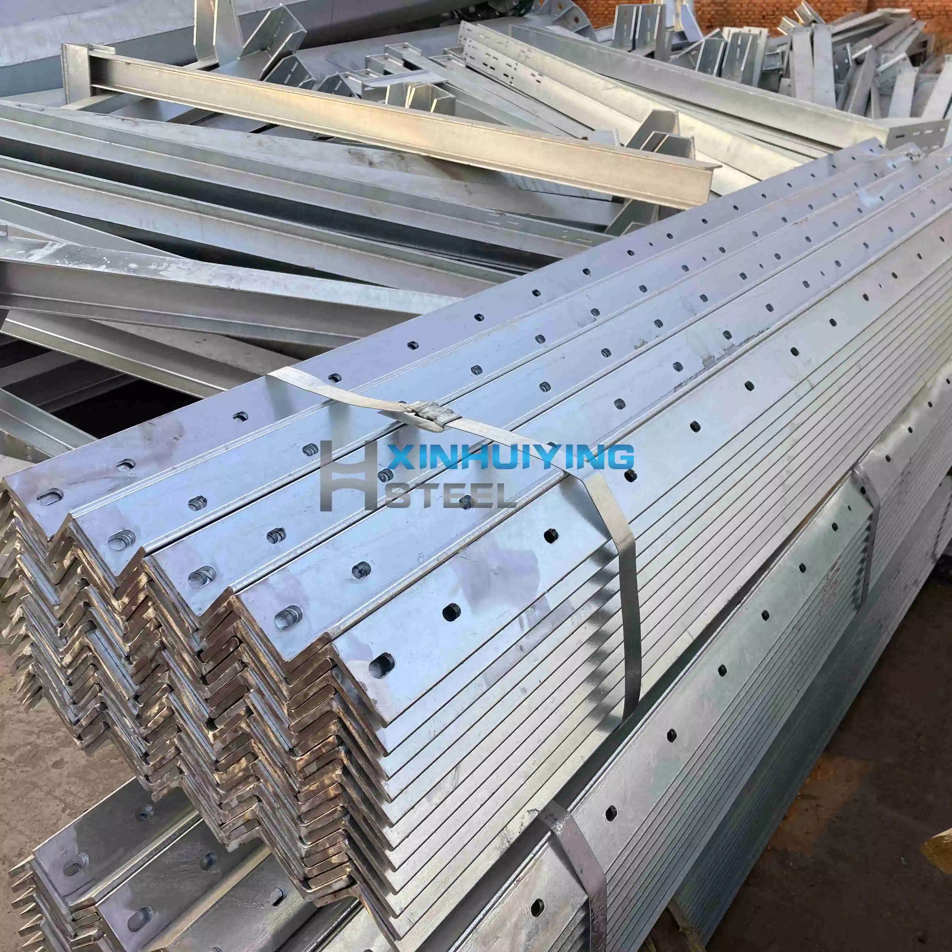 Custom Punched Galvanized Angle Lintels for Light Steelfence Structure