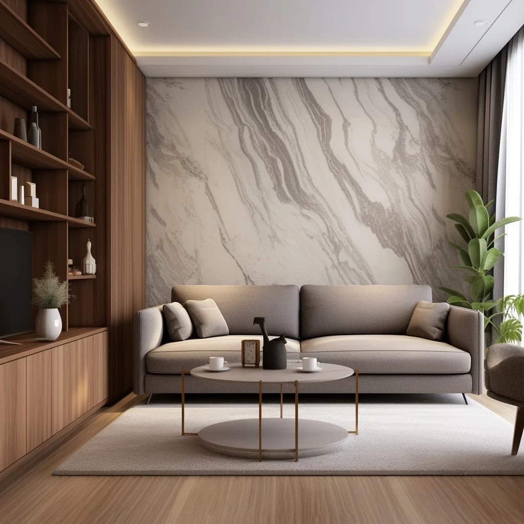 Free Samples Oushe PVC Wall Panel Marble Interior Decoration