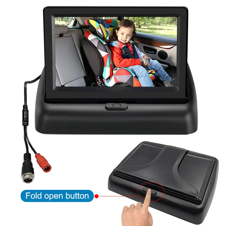 4.3inch Foldable Color Car LCD Display Rear View Monitor for Car Camera