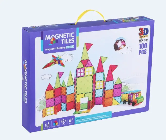Attractive 100PCS Magnetic Building Blocks Set Construction Stackable Toy