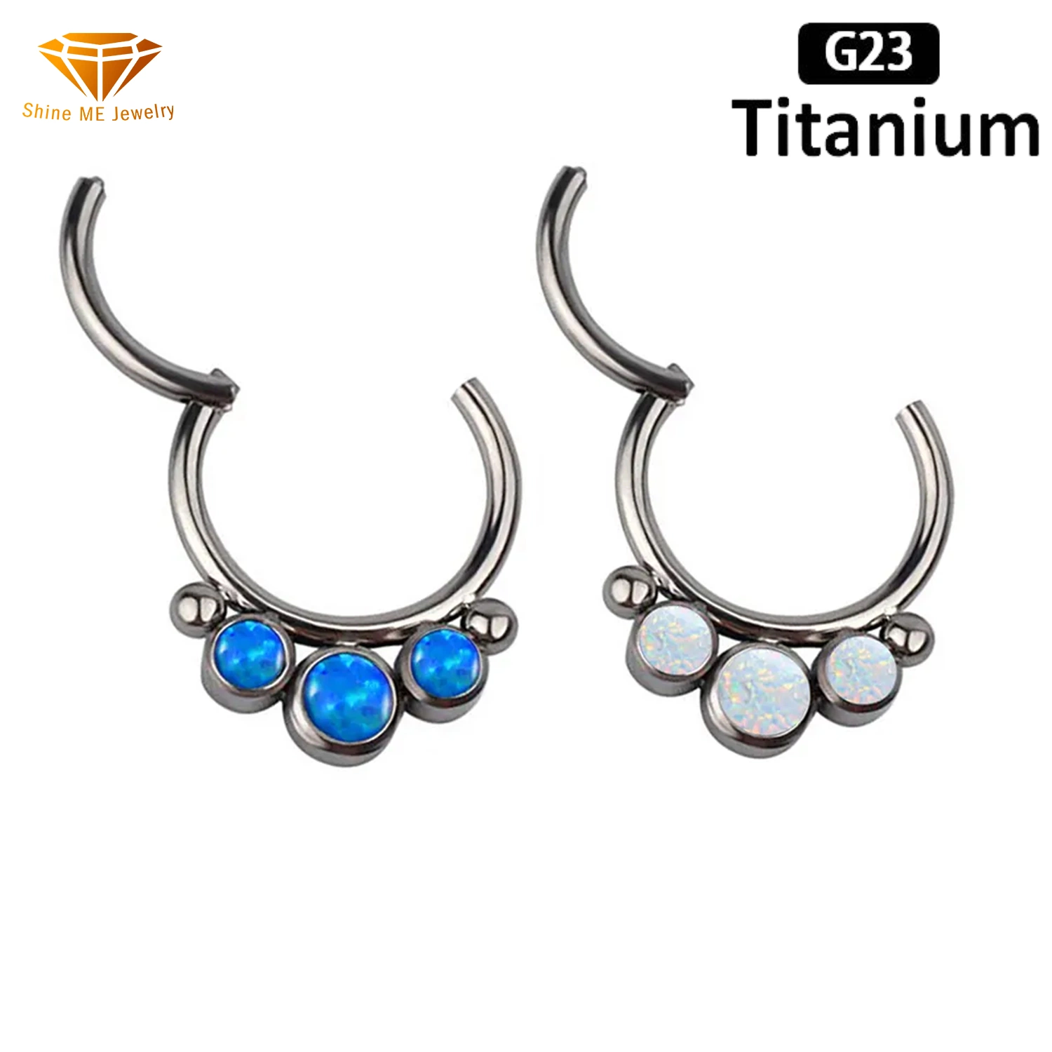 ASTM F136 G23 Bisutería de titanio nariz anillo pezón anillos Navel Vientre botón Piercing Joyería de mujeres Tpn029