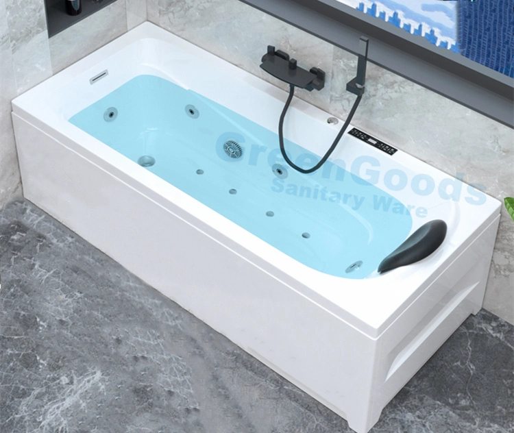 CE Bathrooms Shower Tubs Hydro SPA Whirlpool Massage Bathtub with LED Lights