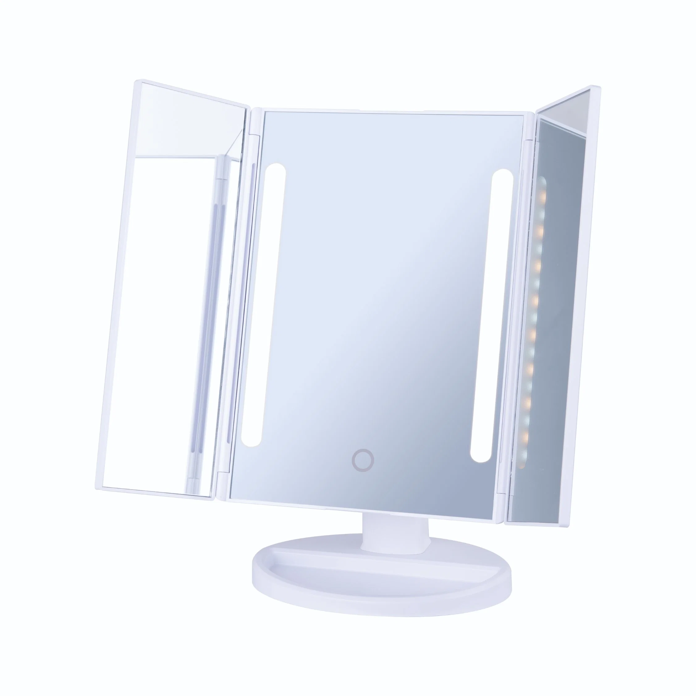 USB Charge Tri-Fold Lighted Mirror