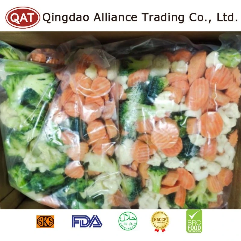 Organic Frozen California Mixed Vegetables IQF Mixed Blend Vegetables with Cauliflower Broccoli Carrots