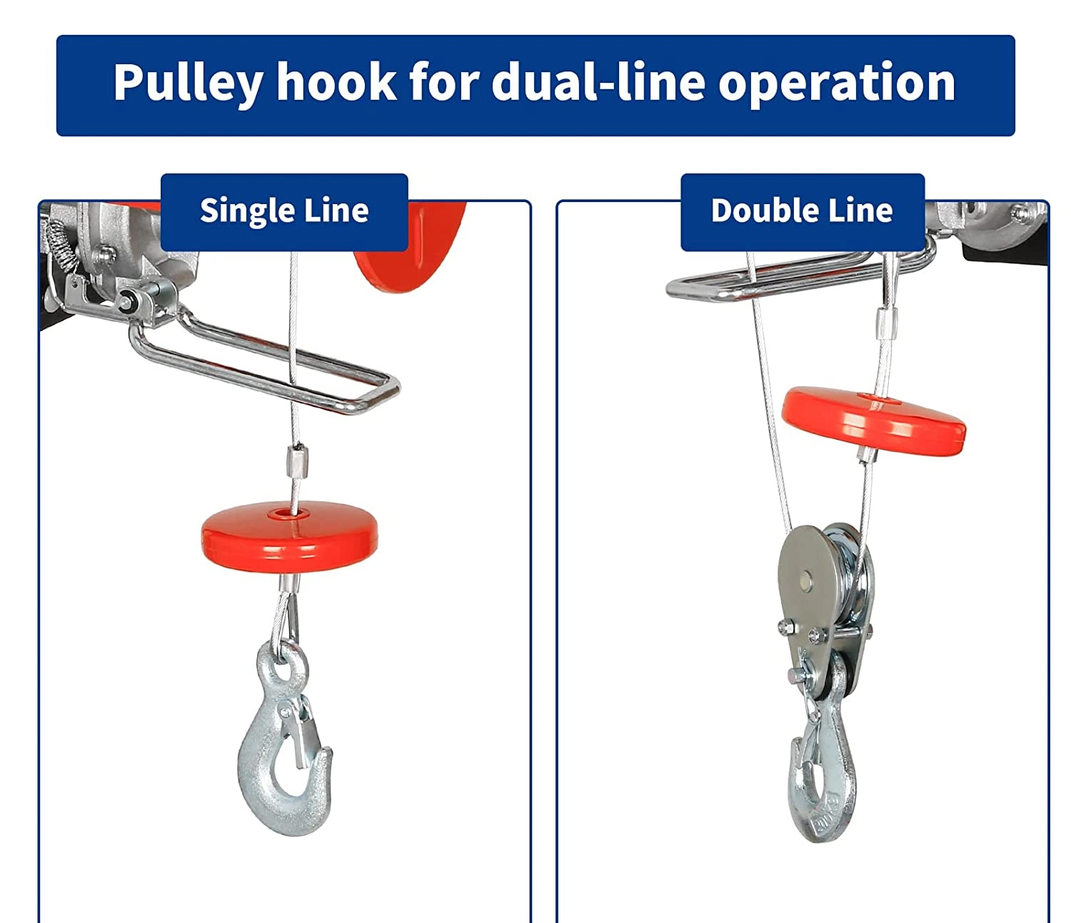 200/300/400/500/600/800/1000kg Lift Electric Hoist Overhead Crane Garage Ceiling Winch Wire Rope Hoist