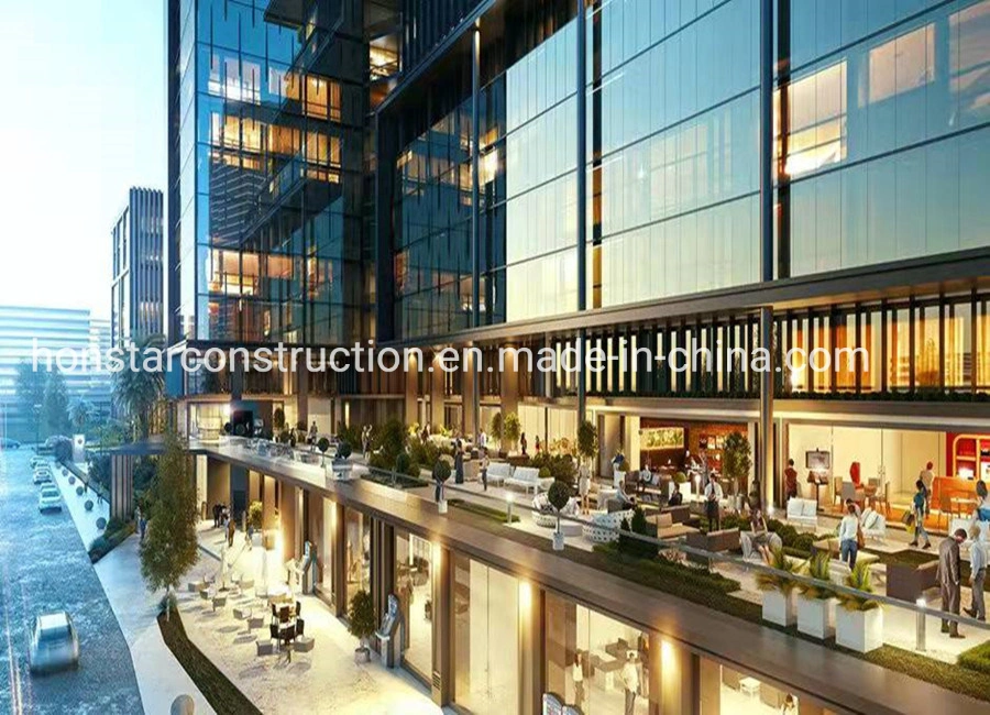 Prefab Steel Structures Shopping Mall Commercial Accommodation Building