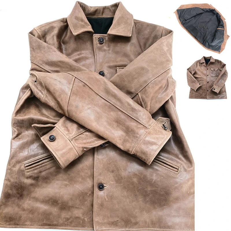 Real Leather Bomber Coats Man Faux Suede Short Blazer Jackets