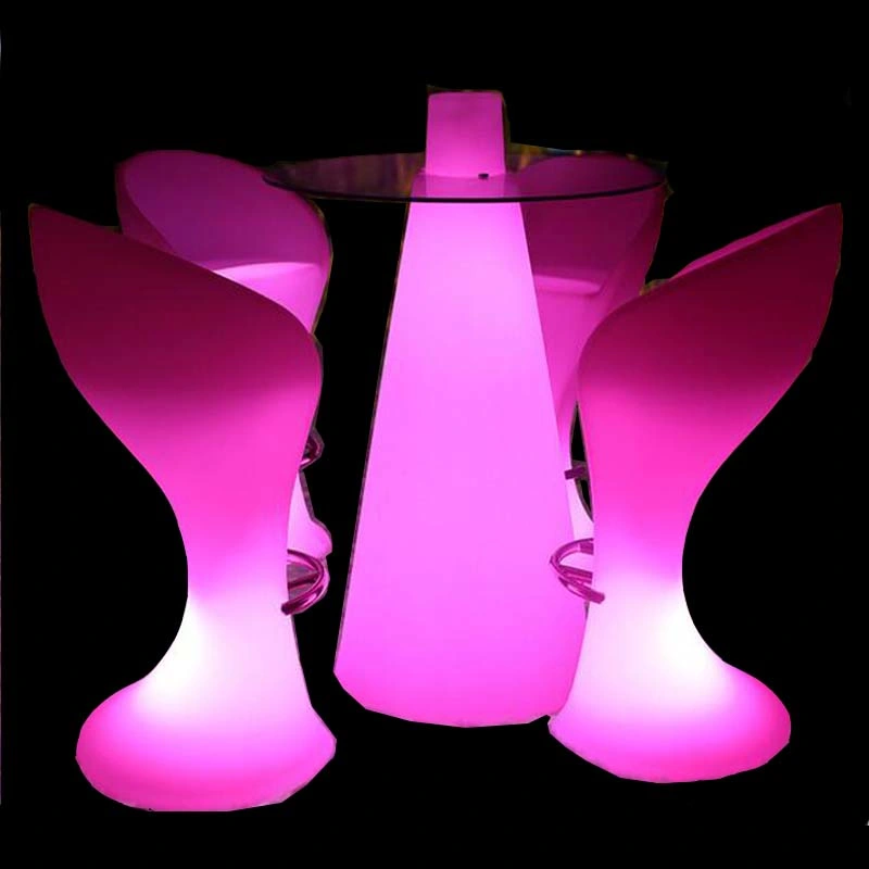 Garden Furniture Germany LED Glass Console Table Night Club Pub Table Furniture for Sale