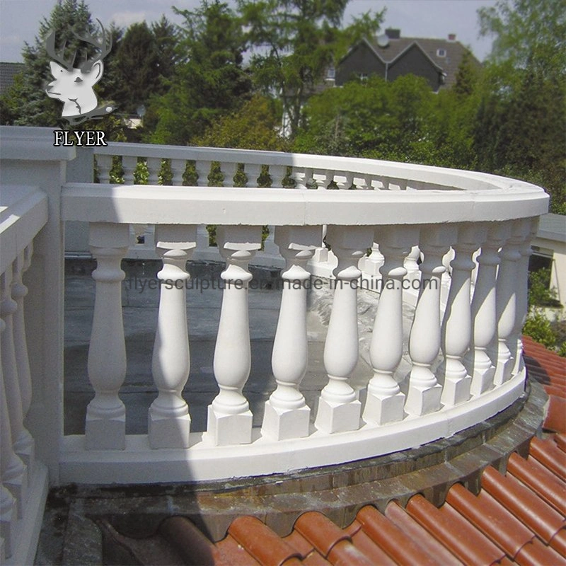 Wholesale/Supplier Natural Stone Balcony Railings White Stone Decorative Balcony Balustrade Stair Balustrade