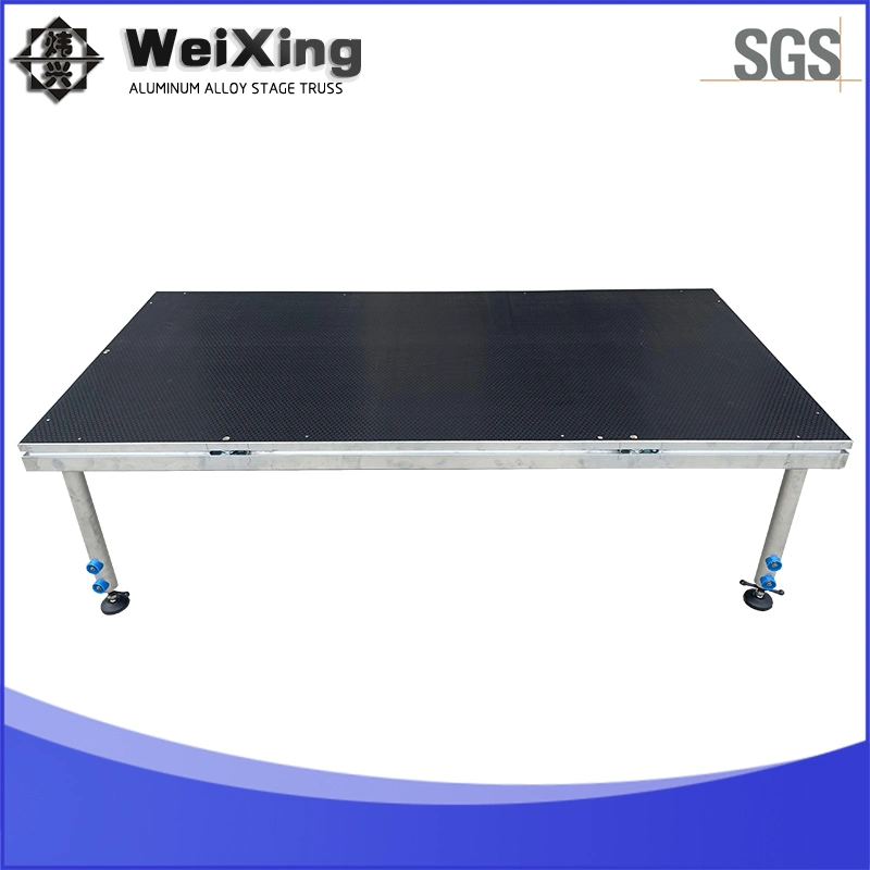 4FT * 4FT fábrica de Weixing Venda Directa alumínio Custom Wedding Performance ajustável Palco Equipamento Portátil Exterior Sala de Concertos móvel