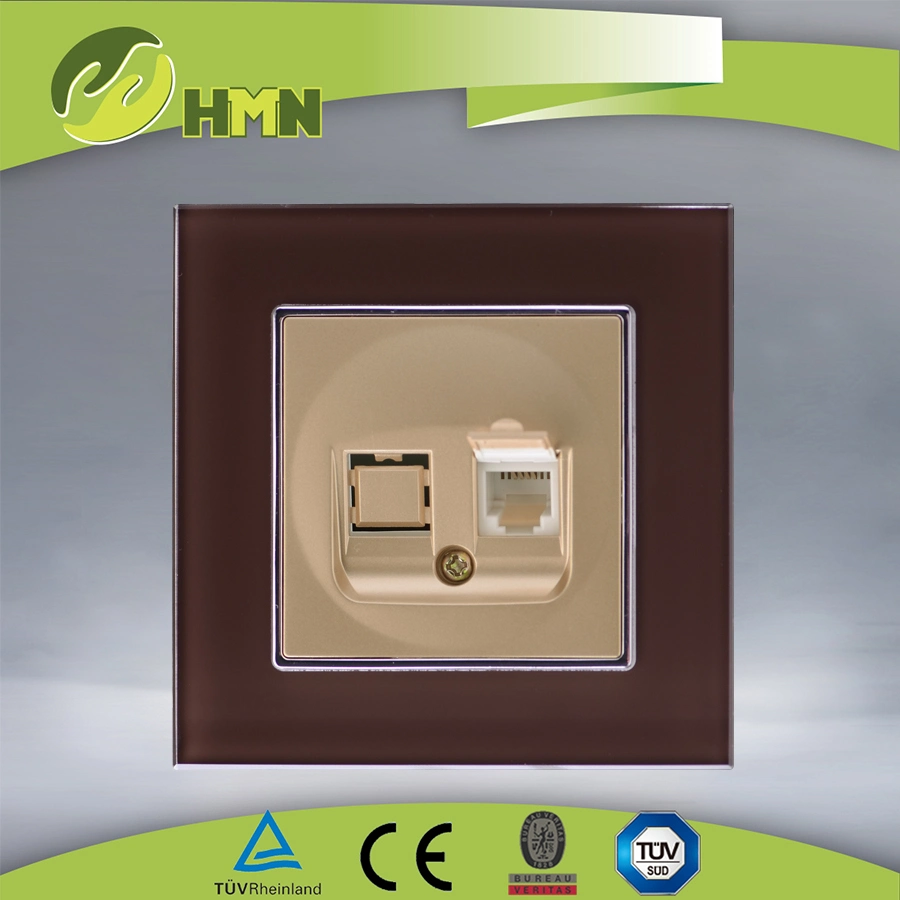 EU standard glass panel RJ11 Telephone socket