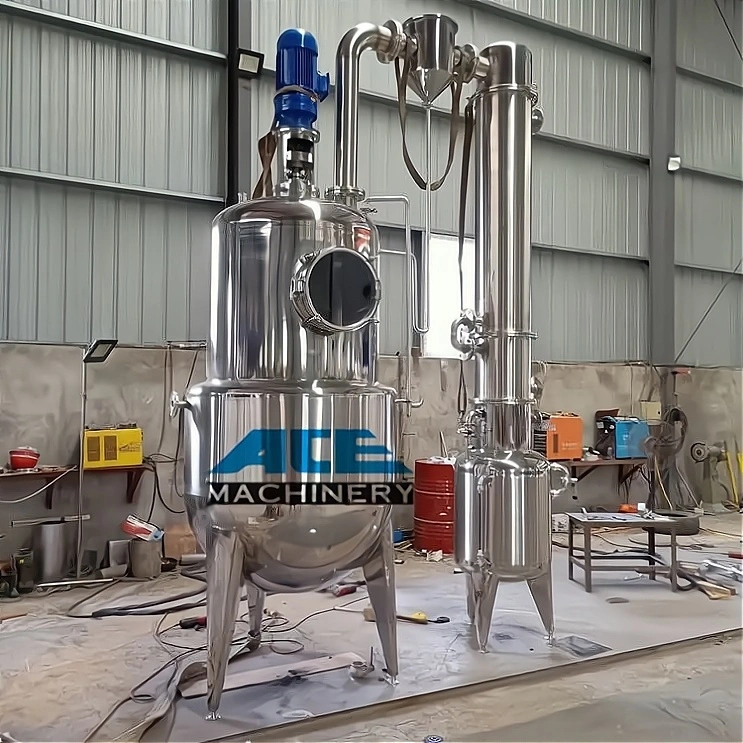 Juice Jam Evaporator Herbals Medicine Food Seasonprocessing Industrial Vacuum Rising Film Evaporator