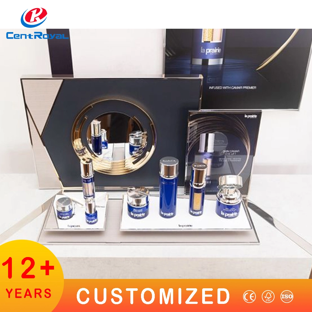 Customization Skin Care Acrylic Makeup Display Stand High-End Cosmetic Countertop Advertising Acrylic Display Stand Acrylic Eyelash Stand