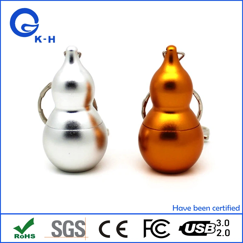 Metal Gourd Shape USB Flash 16GB Memory Disk for Company Gift