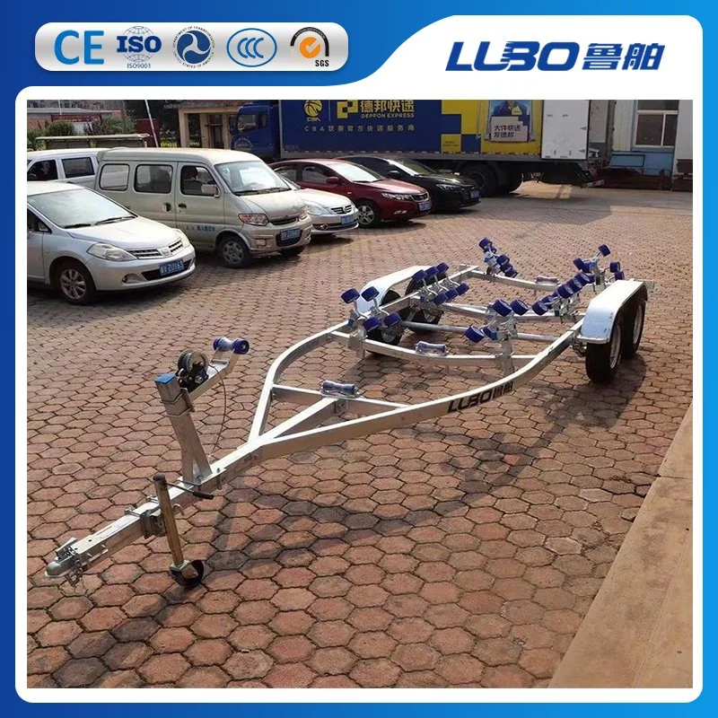 6.46m FRP600dr Tandem Axle Boat Trailer for Rubber Boat Rib Boat Sailboat Trailer Catamaran Trailer Bass Boat Trailer