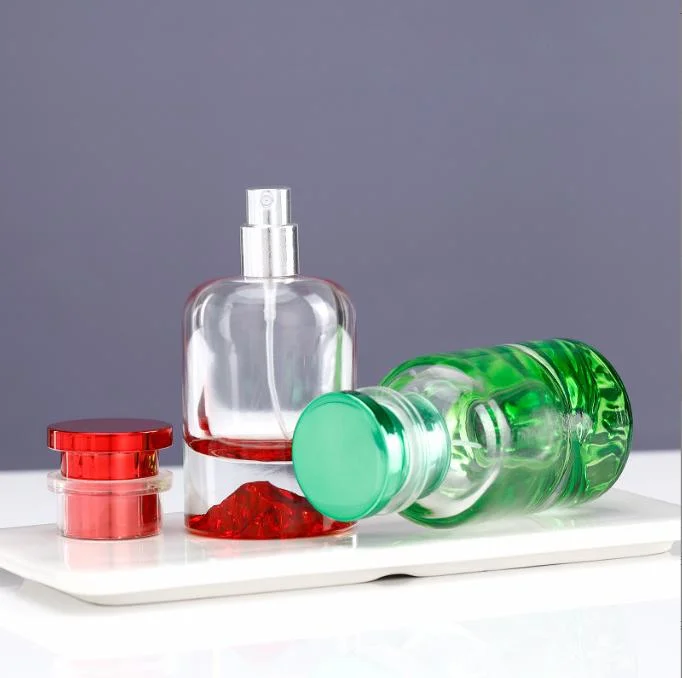 Best Selling 30ml 50ml 100ml Fragrance Scent Colorful Volcano Bottom Perfume Glass Bottle