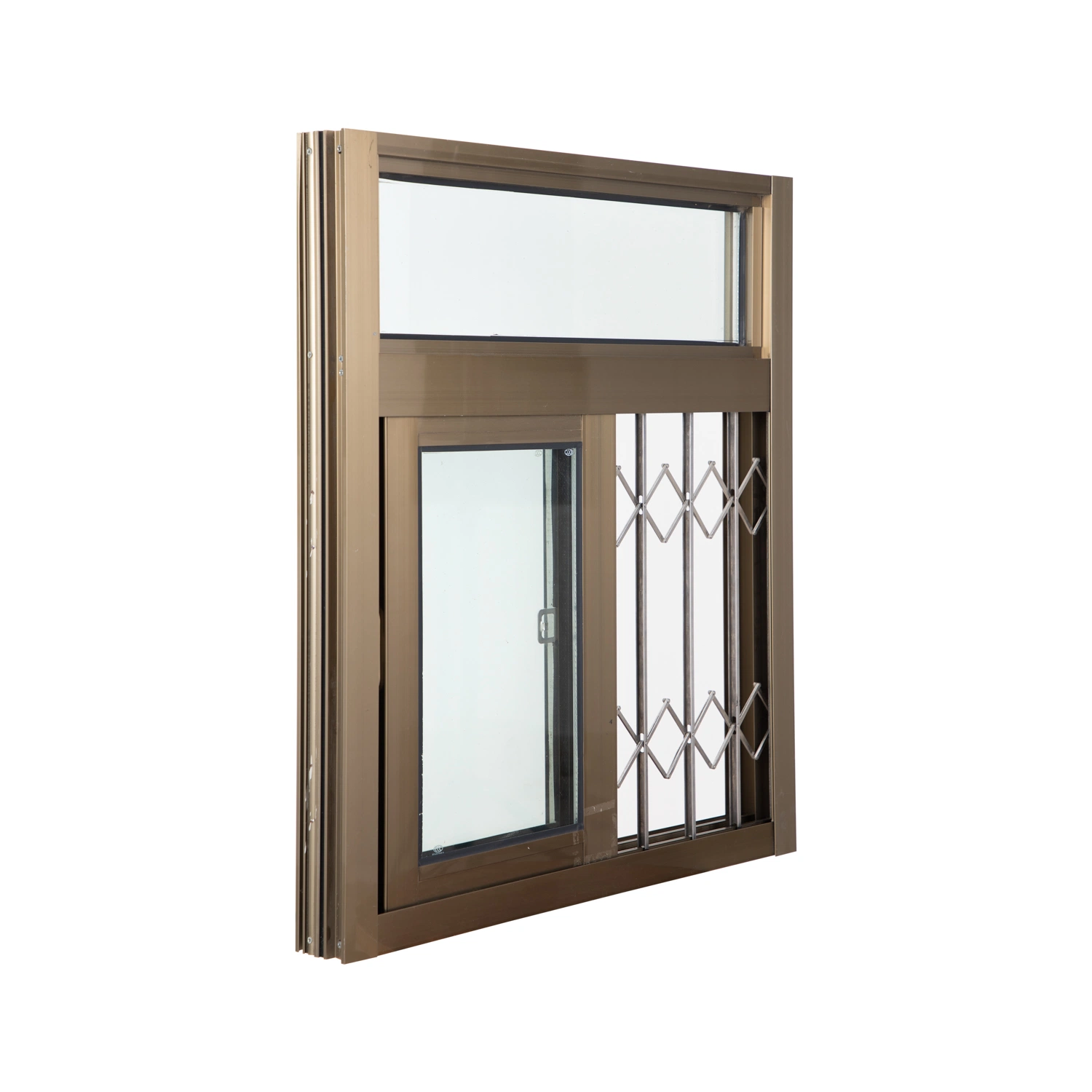 China Wood Grain Finish Aluminium Casement Window/Customized Heat Insulation Aluminium Window/ Aluminum Window 2021 New Design Manufacturer Aluminum Window