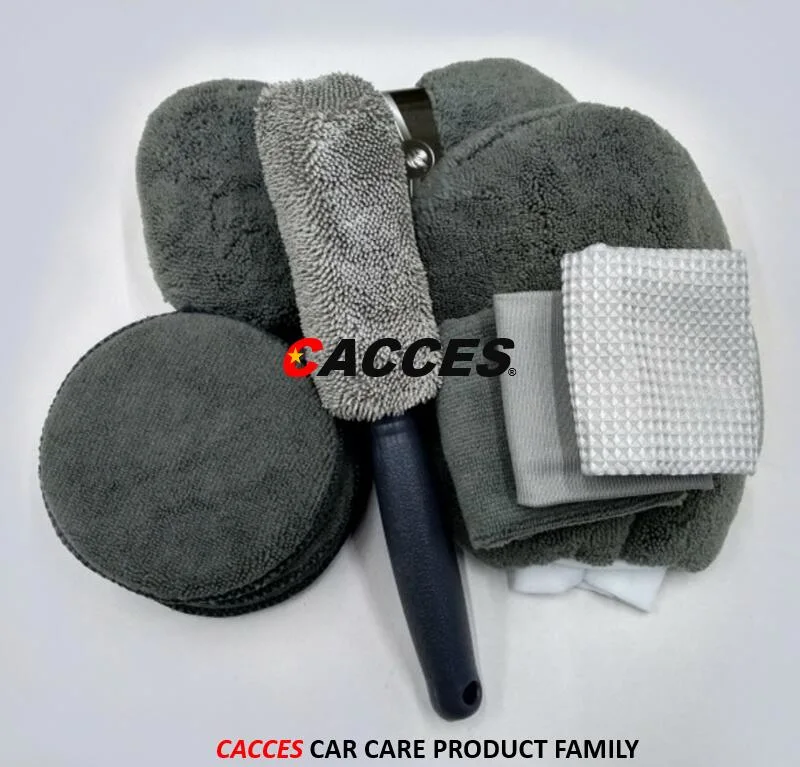 Cacces 3 Super Absorbent Microfibre Thick Plush Cloths 40 X 40 Cm, for Car Drying, Detailing, Polishing, Cleaning, Wash, Anthracite 2021 Car Cloth Best Seller