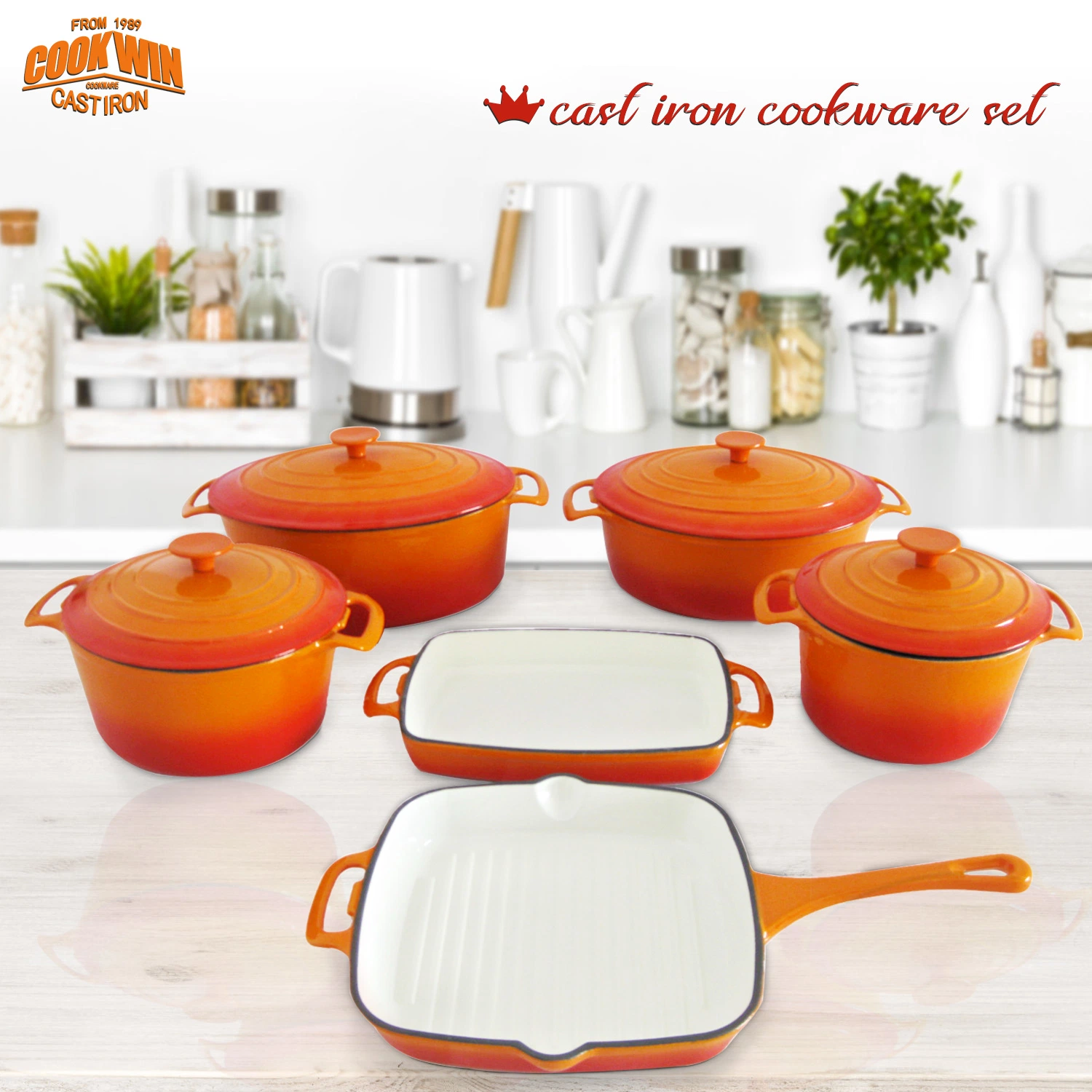 2023 New Arrival Cast Iron Cookware Set Casserole Set Dutch Oven Set