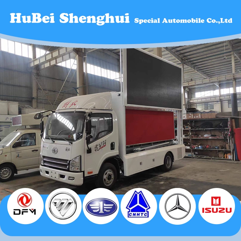 FAW Outdoor Mobile Cinema Advertising Truck Mounted P3/P4/P5 LED Display for Road Show Broadcast LED Billboard Truck Price for Sale