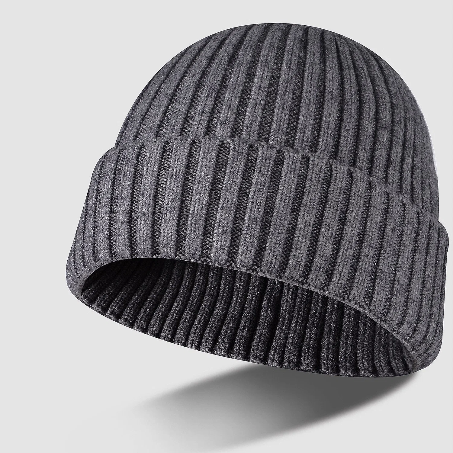 Chapeau tricoté en gros pour garder la tête au chaud en hiver, bonnet uni teint sur mesure.