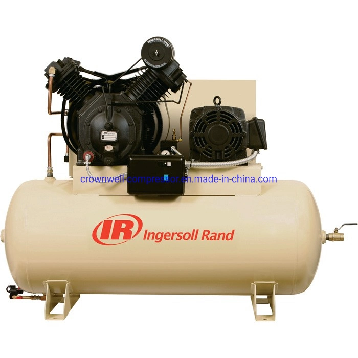 Ingersoll Rand 2-2545e10 2-2545e10-V 2-2545e10-P Two-Stage Electric Duplex Reciprocating Air Compressor 10HP 120 Gal Horizontal