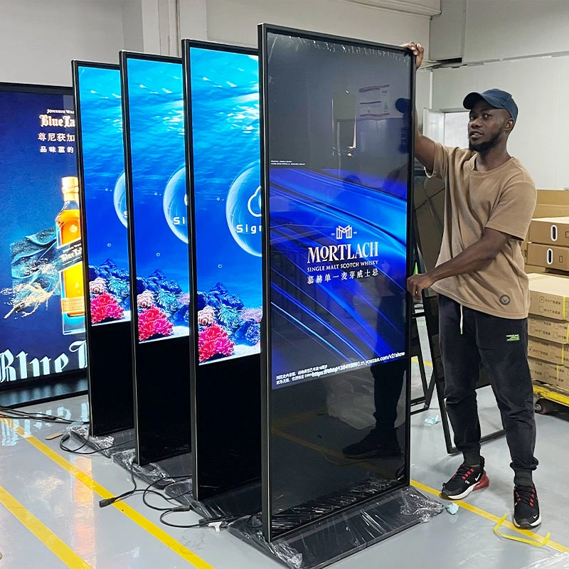 Vertical Infrared Touch Display Screen LCD Full Color Monitors Android 55 65 75 Inch Digital Signage Totem Kiosk