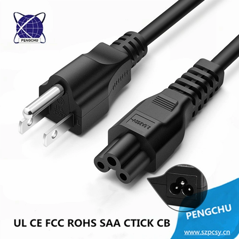 3 Pin US Power Cord extension power cable for Laptop