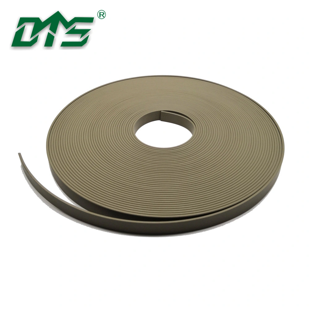 Hydraulic Cylinder Green Brown Chamfering Embossing Bronze PTFE Wear Ring Guide Tape Strip