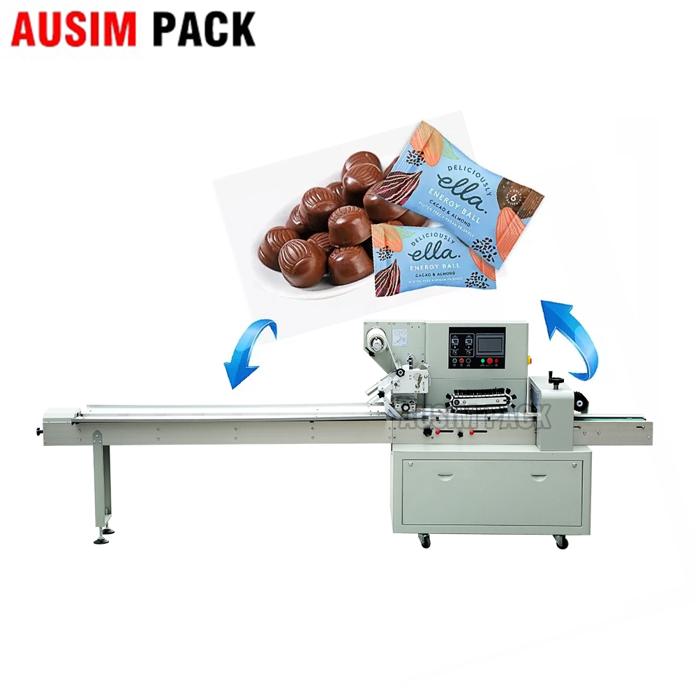 Fully Automatic Chocolate Bar Biscuit Cake Flow Packing Packing Machine