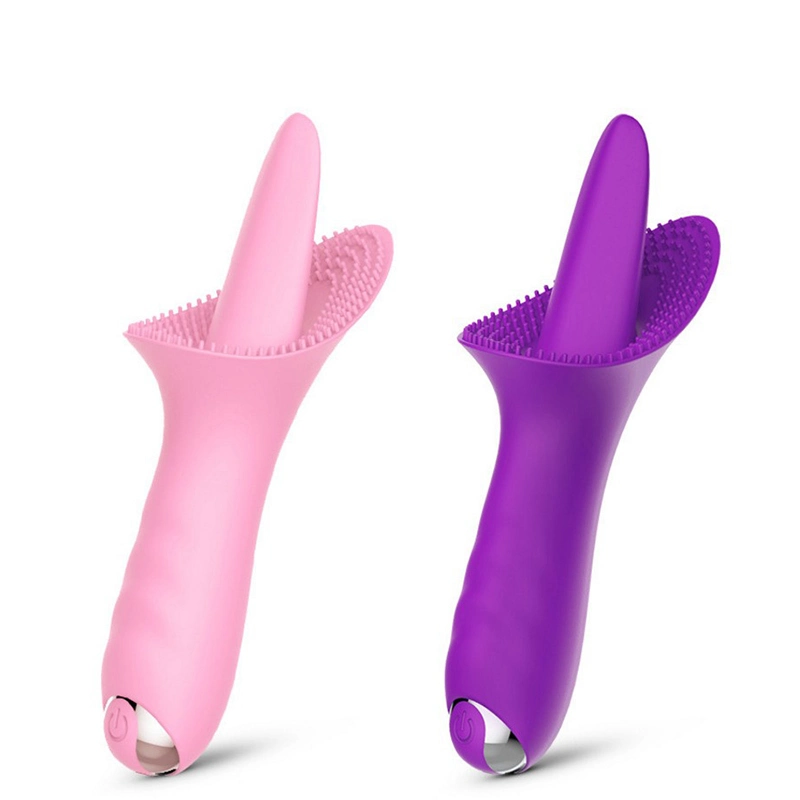 Rechargeable Flickering Tongue Vibrator with G-Spot Stimulating Function Sex Toy for Women