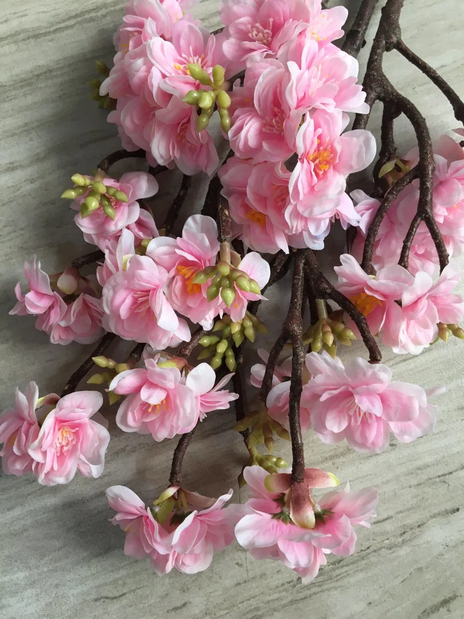 Light Pink Pinkish Real Touch 40cm Artificial Flower Cherry Blossom Branches Junpeng