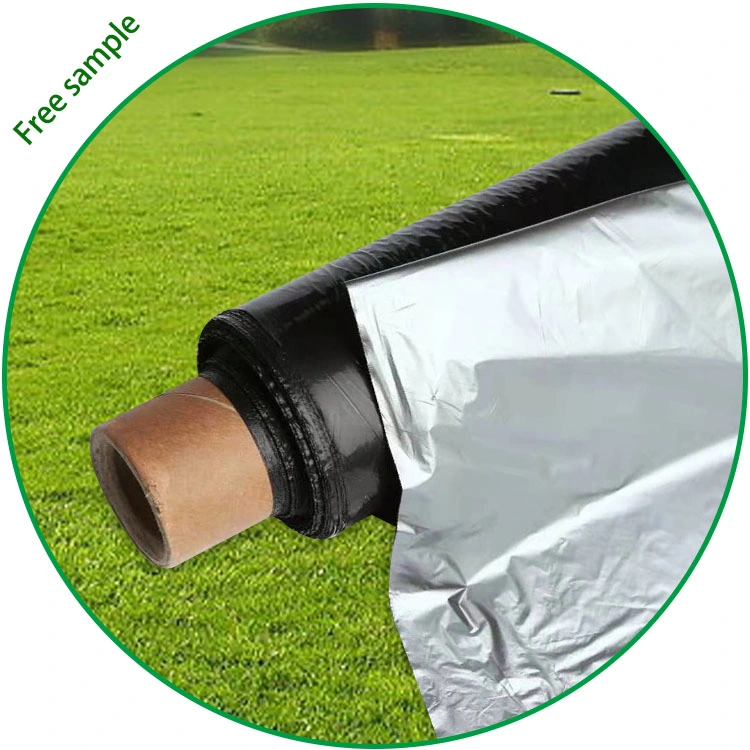 1 m de largura de PE com rolo de película Mulch UV preto para Agricultura Jardim 30 mícrones LDPE folhas de película de plástico Mulching