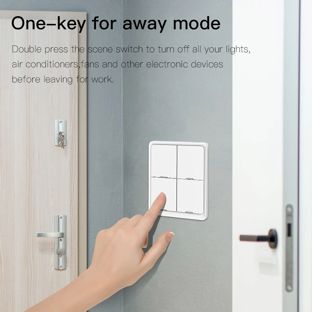 Zigbee 12 Scene Controller Switch Keine Verkabelung 4-Gang Tuya Smart Home Automation Szenario Schalter Drahtlose Batterie Betrieben