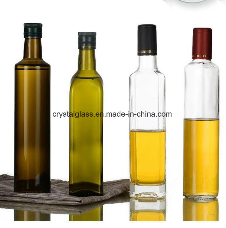 Tawny Round 100ml 250ml 500ml 750ml Olive Oil Spice Glass Bottle Set