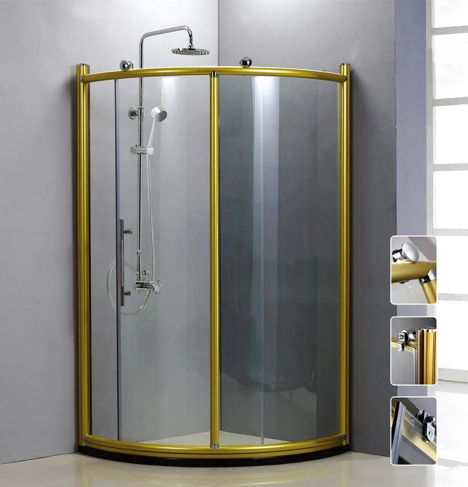 Hot Selling Rose Gold Frame Shower Enclosure Shower Door for Bathroom Corner