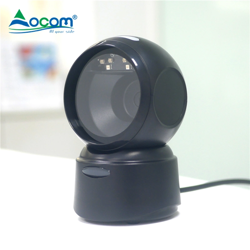 Ocom Bureau 4mil 2D Omni-Directional CMOS Scanner de codes-barres Lecteur de codes-barres 1D 2D pour Supermarché