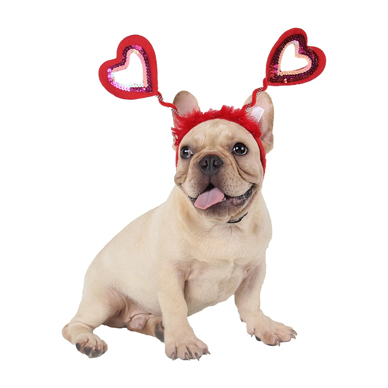 Christmas Festival Pet Hair Accessory Hair Loop Cute Heart Headband