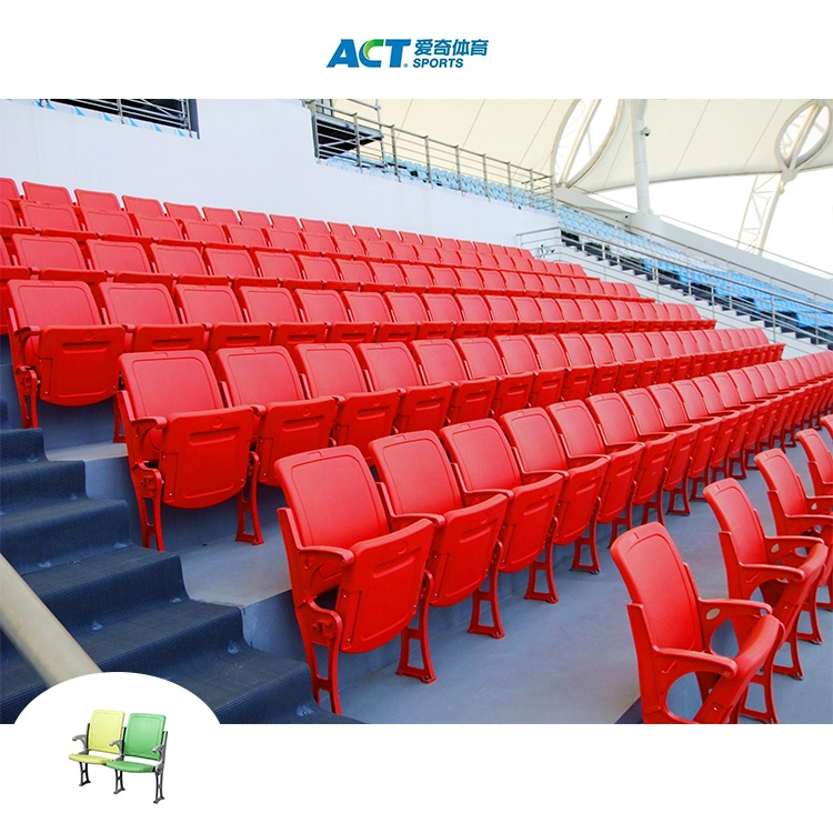 HDPE Sports Stadium Chairs Tip up Plastic Folding Stadium Seat