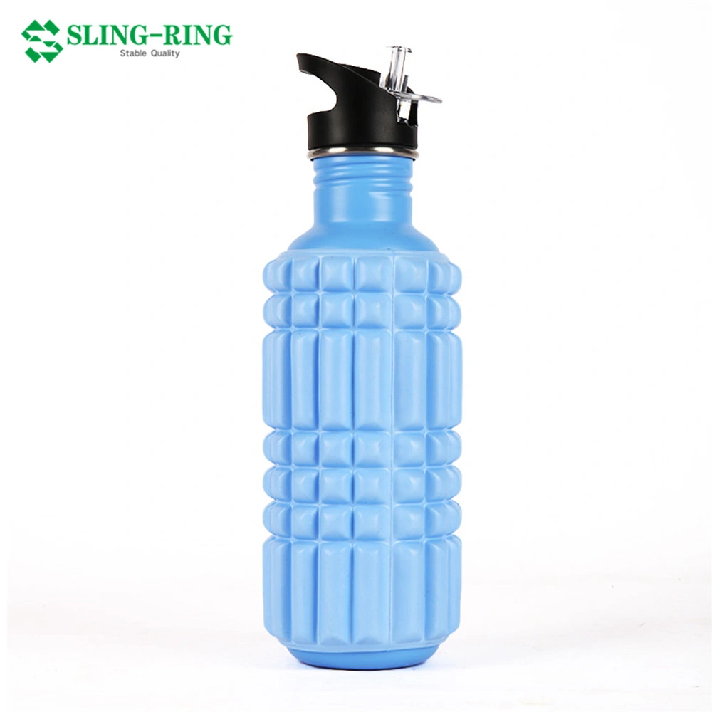 304 Stainless Steel Large Capacity Portable Sports Travel Gifts Outdoor Water Bottle 600 800 1000 Ml Foam Roller Water Bottle