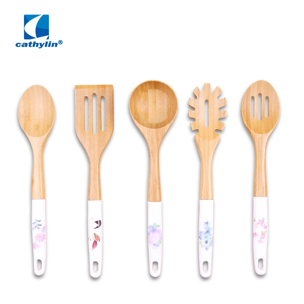 High Quality Customized Eco-Friendly Wooden Cooking Tool Sets Kitchenware