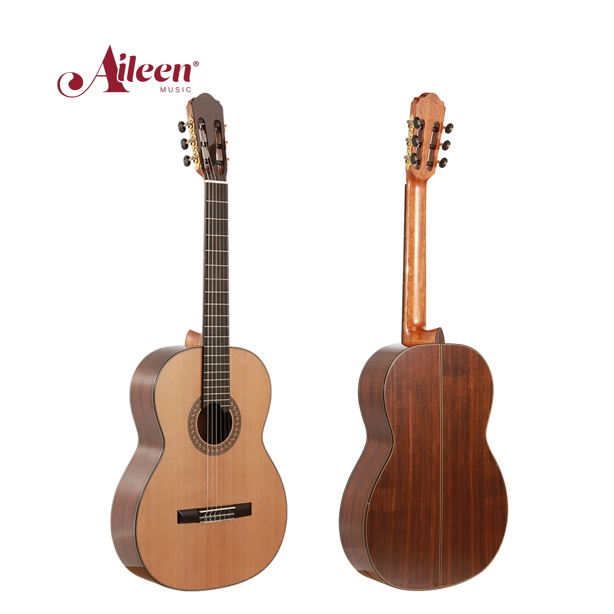 Solid Cedar Hand Made Classical Guitar Yulong Guo Co-Branded Guitar with ABS Case (WGC2022C)