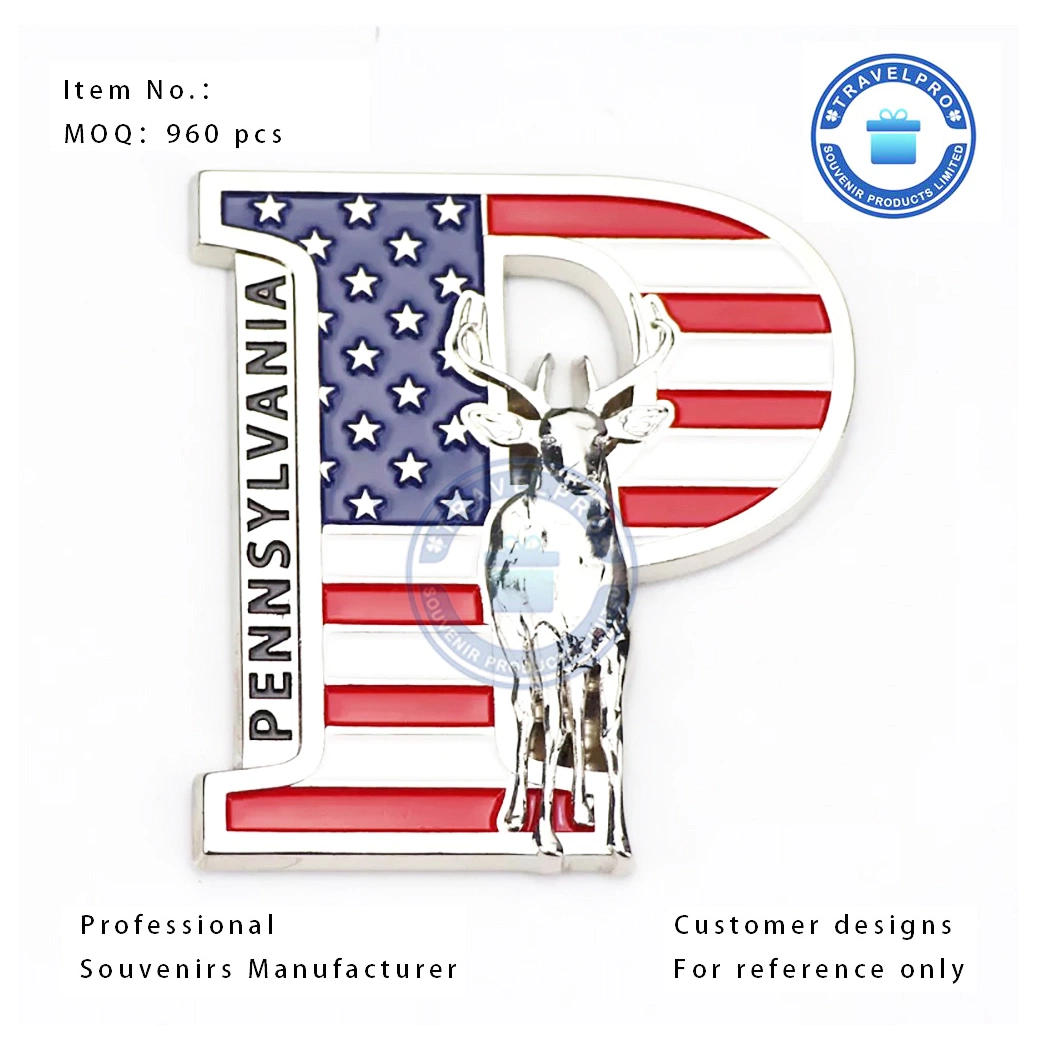 Promotional Custom Logo 3D Metal Soft Enamel Fridge Magnet