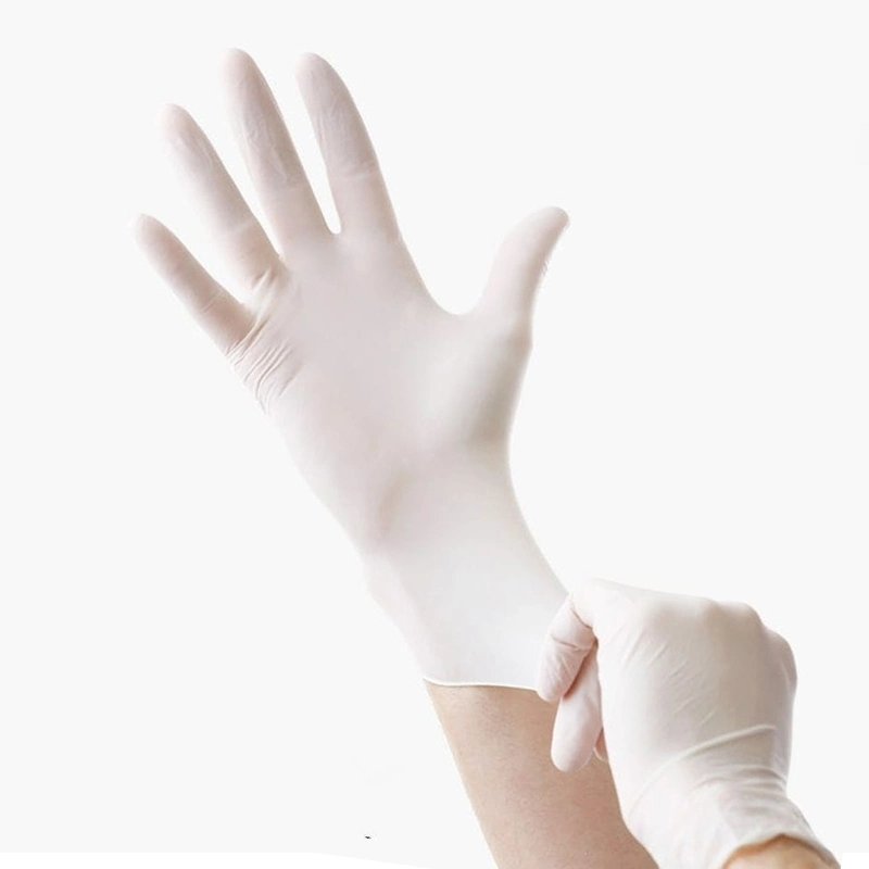 Milky White Dental Use Latex Examination Gloves for Healthcare Center