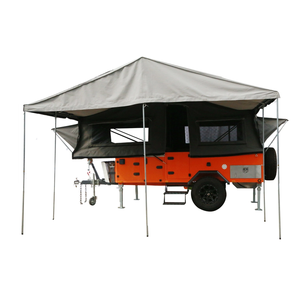 Poids léger compact off road rabattables en avant de plancher dur Camper Trailer