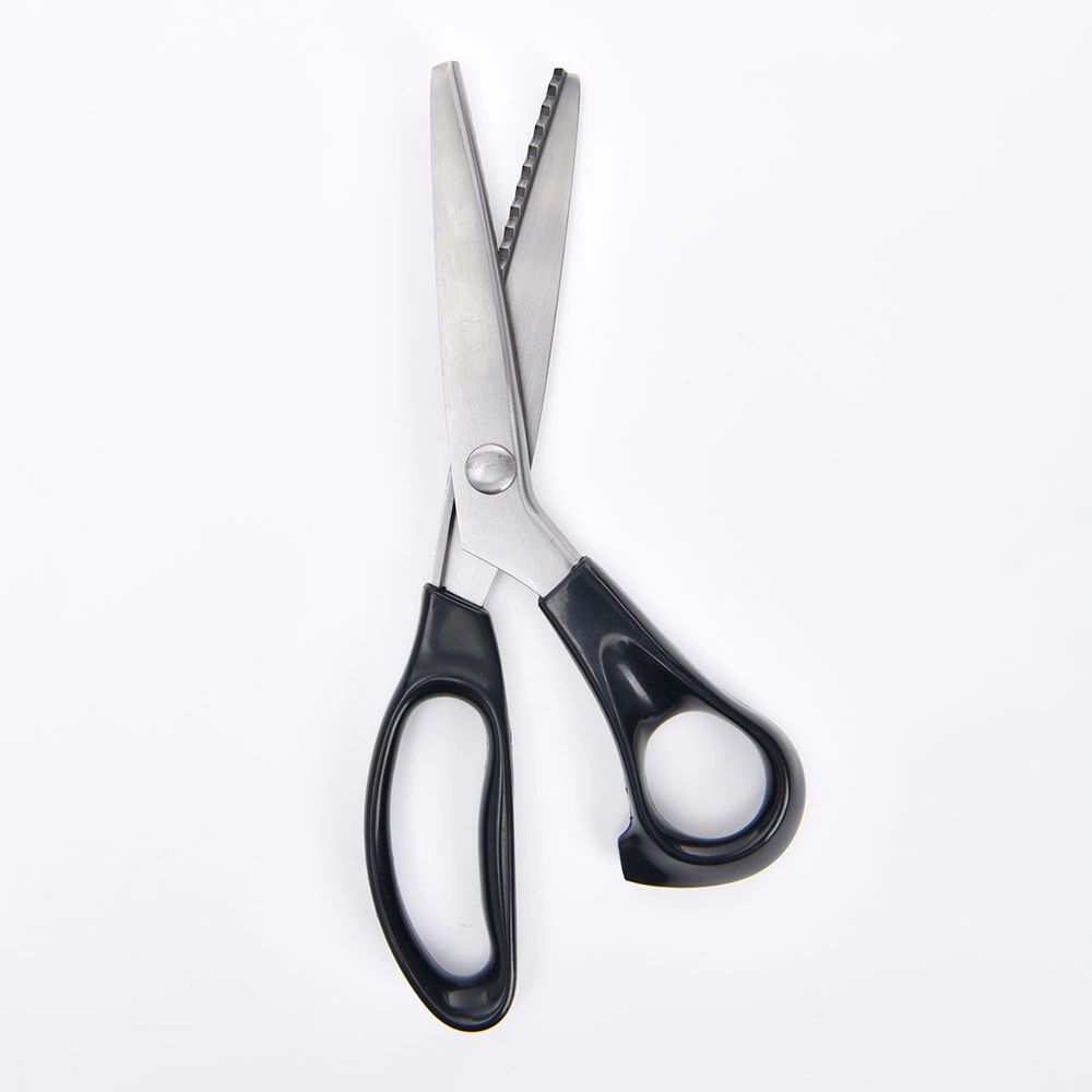 Wholesale/Supplier 3mm 9inch Triangle Plastic Handle Pinking Shears Tailoring Fabric Cutting Scissors